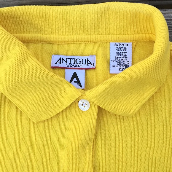 Yellow Antigua Polo Golf Shirt - Picture 5 of 8